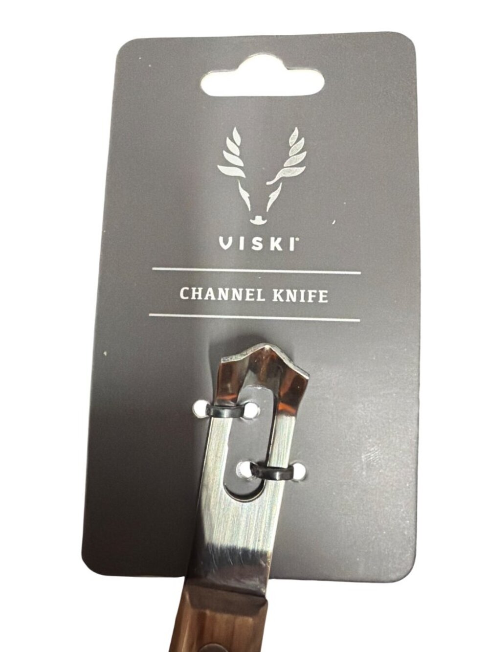 Viski Channel Knife With Riveted Wood Handle For Citrus Garnishes Chef Bar - Picture 4 of 7